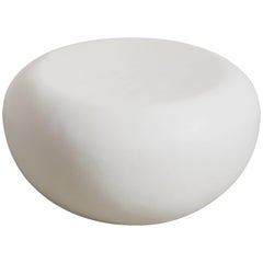 Qi Seat, Cream Lacquer by Robert Kuo, Hand Repousse, Limited Edition