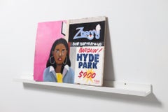 "Hyde Park", Woman Figure, Portrait, Chicago business, Acrylic on Wood