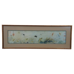 Qian Xuan Early Autumn Insects & Grass Chinese Chinoiserie Lithograph Print 43"