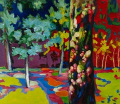 Qiang Feng Landscape Original Oil On Canvas "Colorful Path"