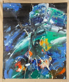 Qiang Li Abstract Original Oil On Canvas "The Distance of Abstraction" (La distance de l'abstraction)