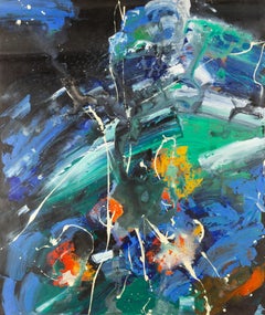 Qiang Li Abstract Original Oil On Canvas "The Distance of Abstraction" (La distance de l'abstraction)