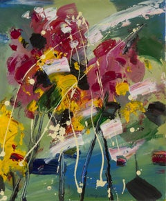 Qiang Li Abstract Original Oil On Canvas "The World You Saw"
