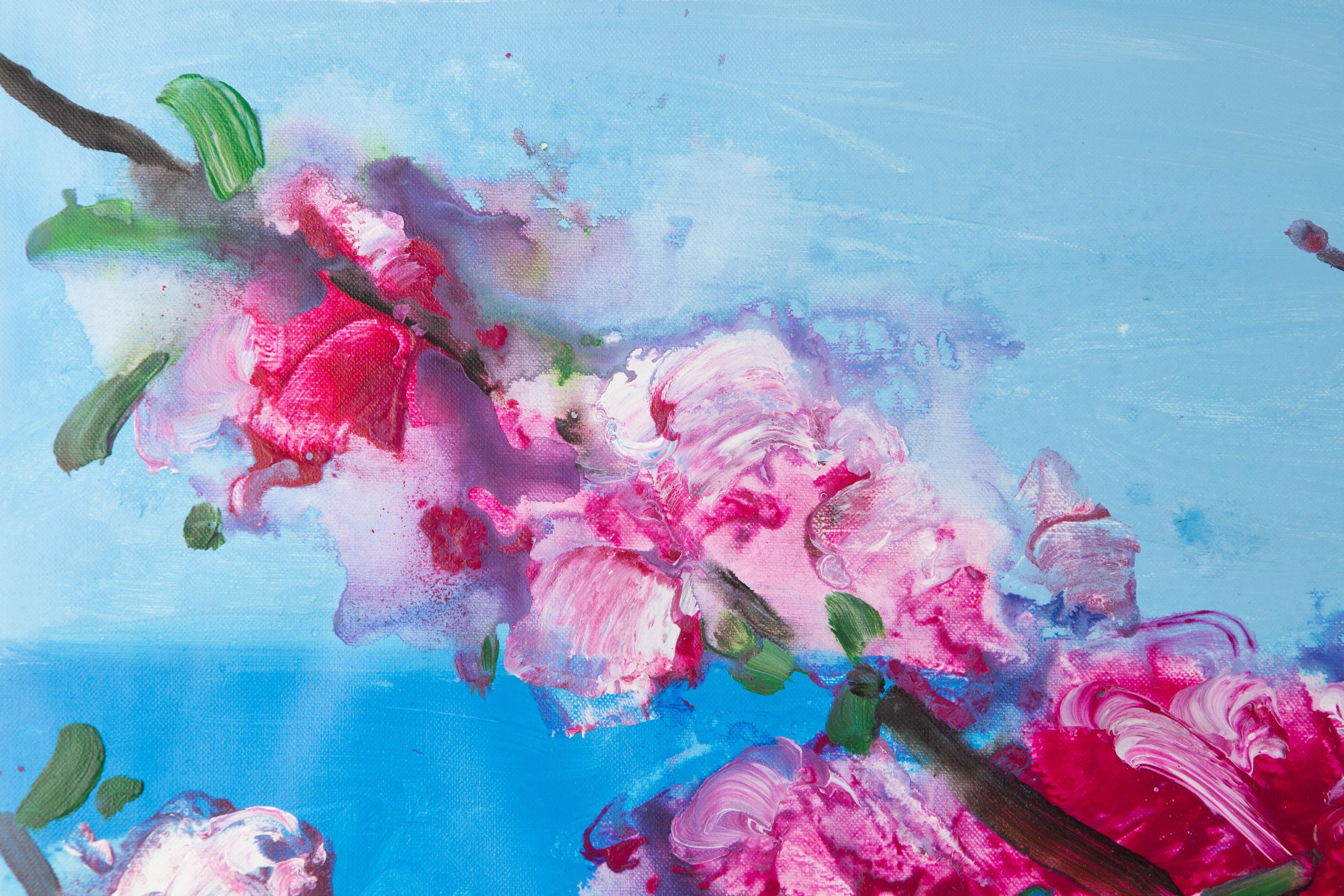 Qiang Li Floral Original Acrylic On Canvas 