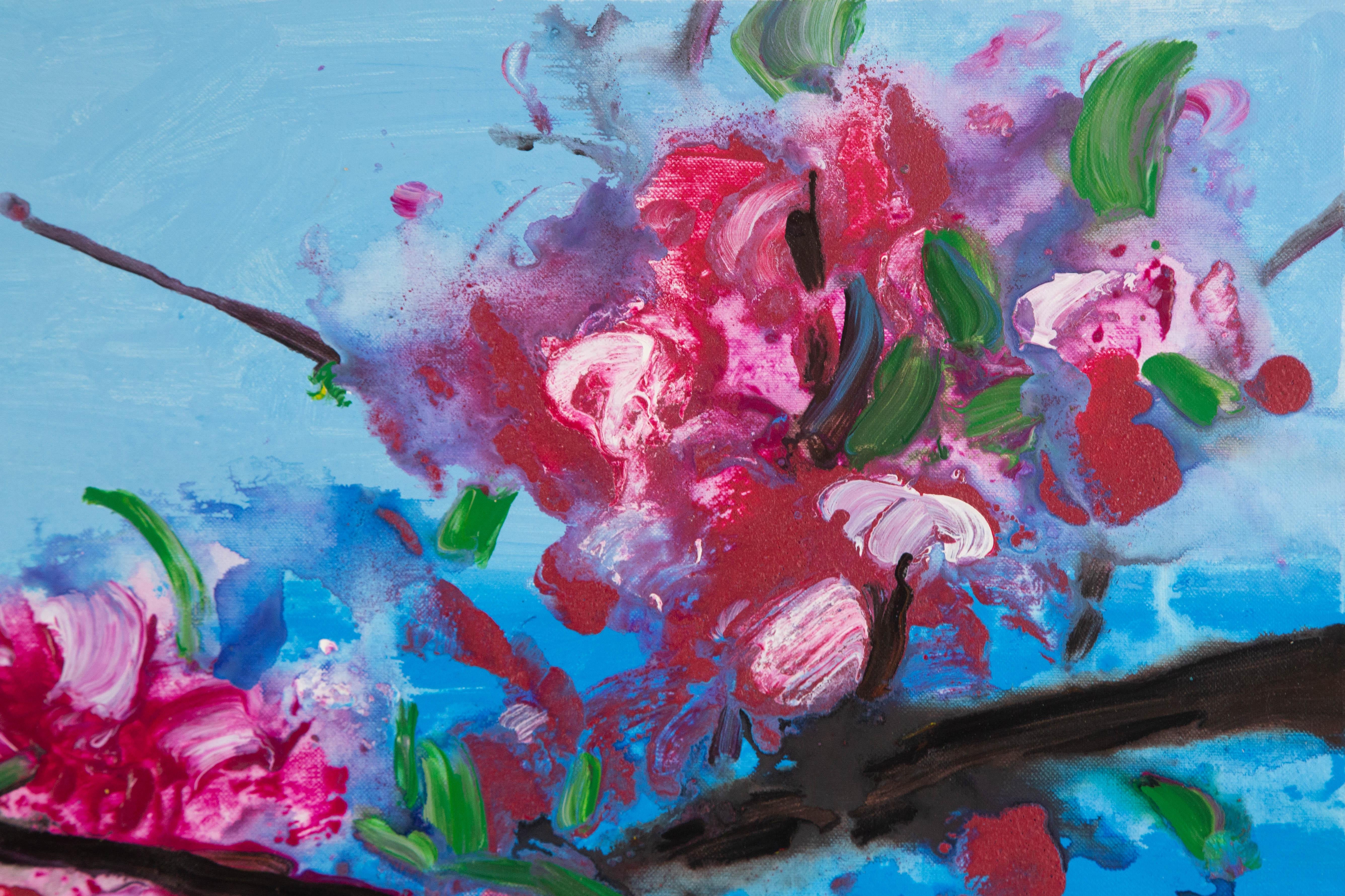 Qiang Li Floral Original Acrylic On Canvas 