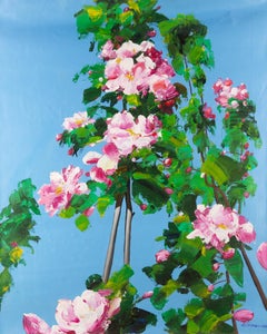 Qiang Li Floral Original Acrylic On Canvas "Spring Breeze 2"