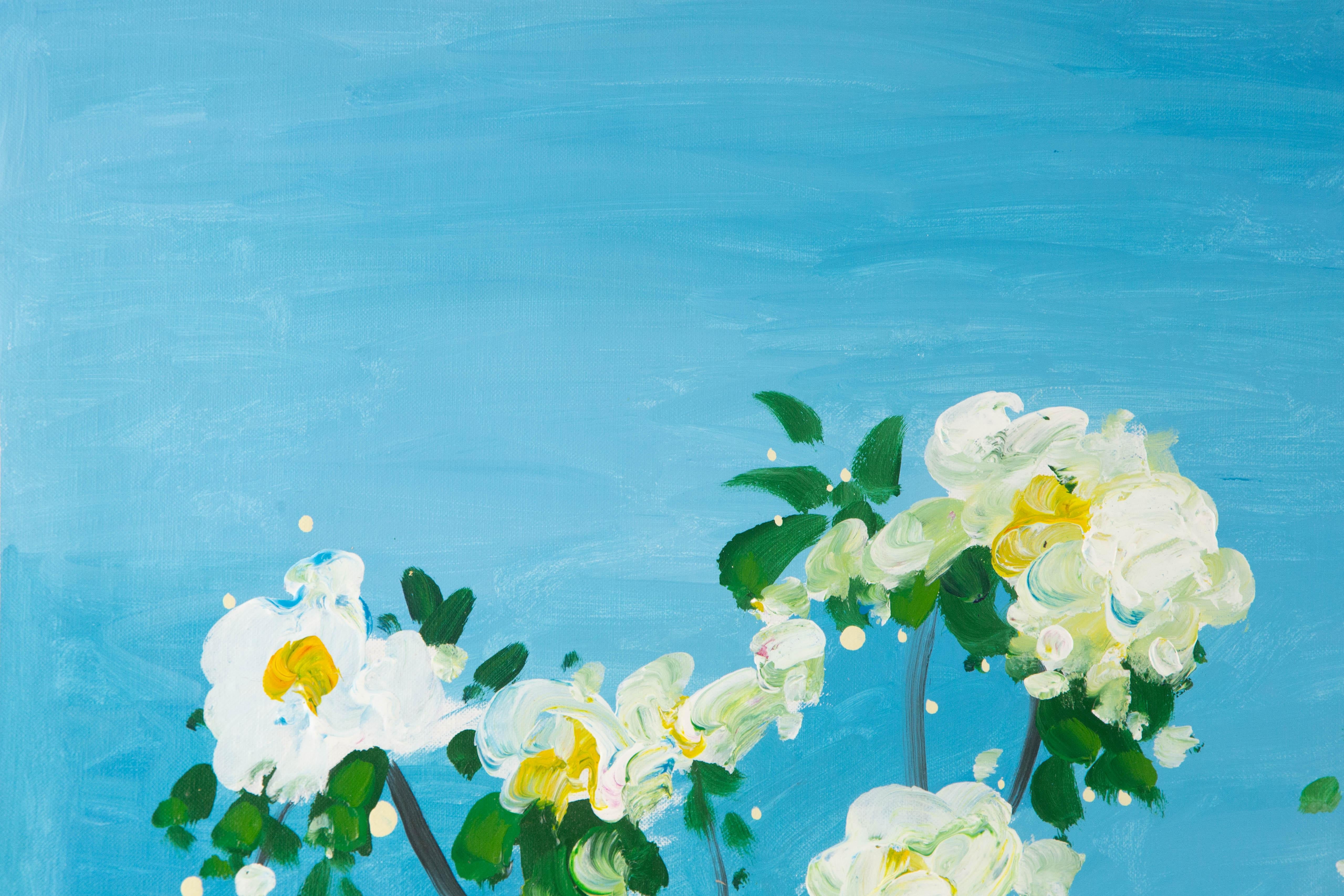 Qiang Li Floral Original Acrylic On Canvas 