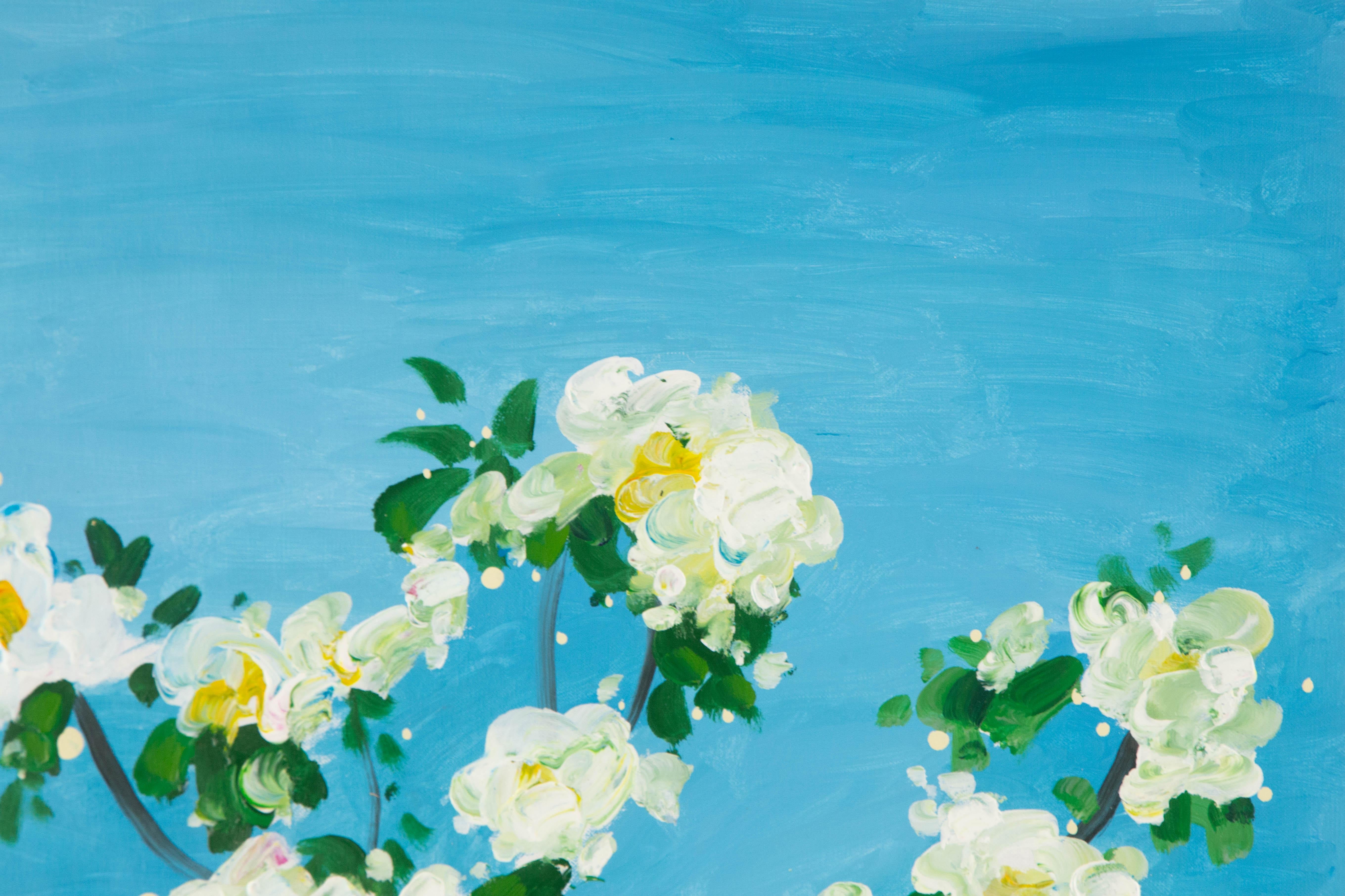 Qiang Li Floral Original Acrylic On Canvas 