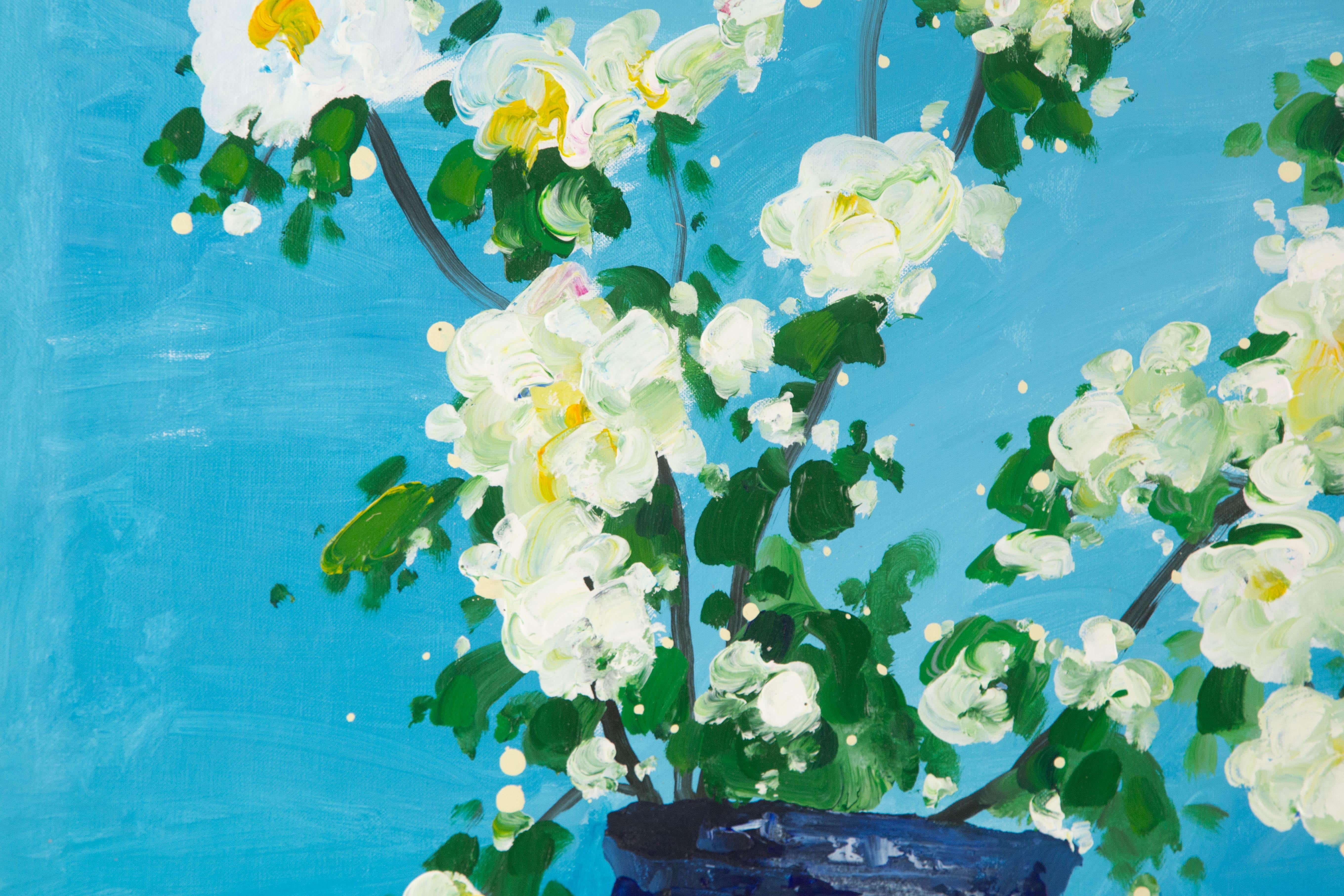Qiang Li Floral Original Acrylic On Canvas 