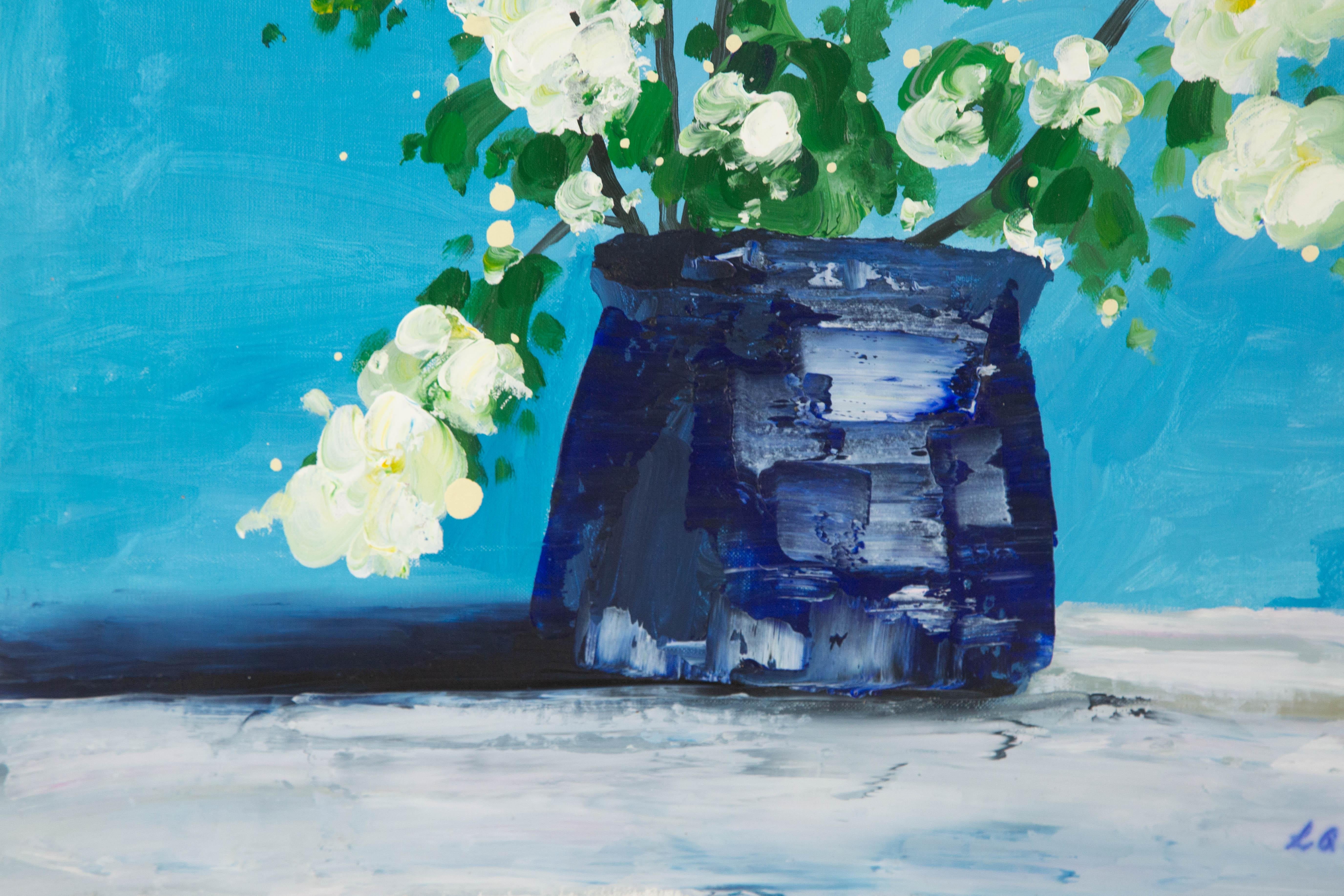 Qiang Li Floral Original Acrylic On Canvas 