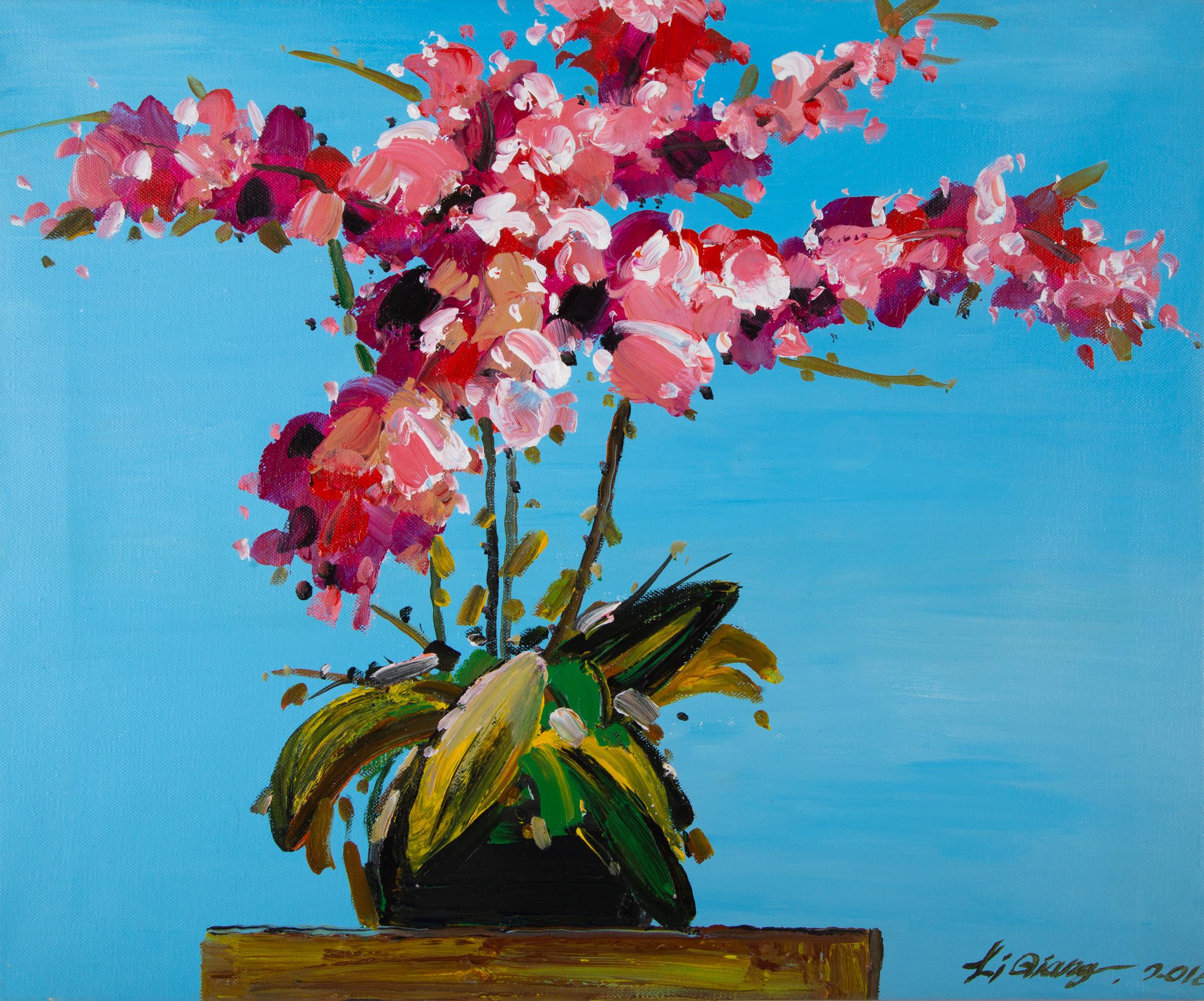  Titel: Rosa Orchidee
 Medium: Öl auf Leinwand
 Größe: 19 x 23 Zoll
 Rahmen: Einrahmungsmöglichkeiten vorhanden!
 Zustand: Das Gemälde scheint in ausgezeichnetem Zustand zu sein.
 
 Jahr: 2016
 Künstler: Qiang Li
 Unterschrift: Unterzeichnet
