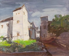 Qiang Zhong Landschaft Original Öl auf Leinwand "Country Roads"