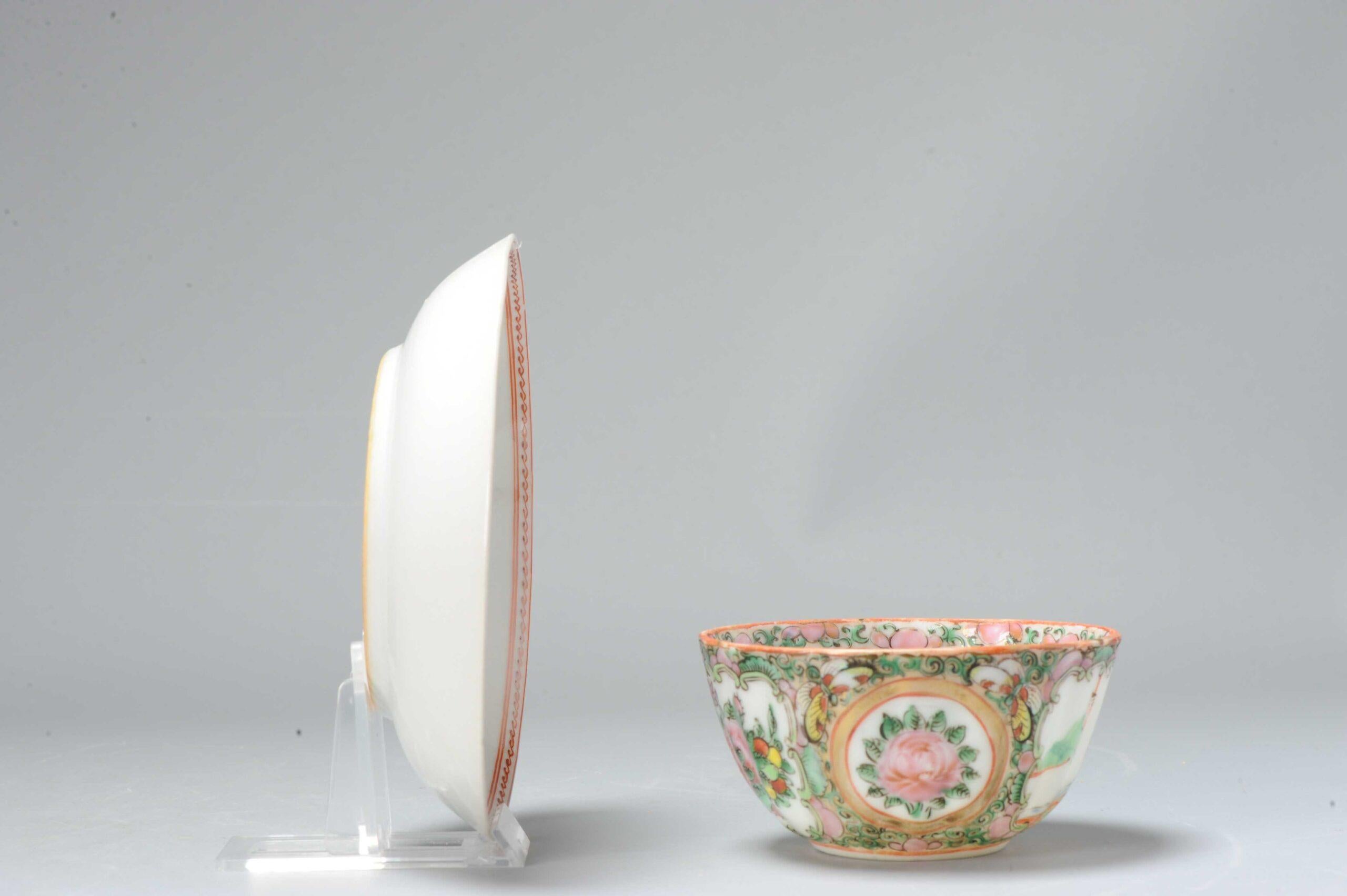 Cantonese tea bowl and qianlong saucer

Additional information:
Material: Porcelain & Pottery
Region of Origin: China
Period: 18th century
Emperor: Kangxi (1661-1722), Yongzheng (1722-1735)
China Dynasty Period: Qing (1661 – 1912)
Condition:
