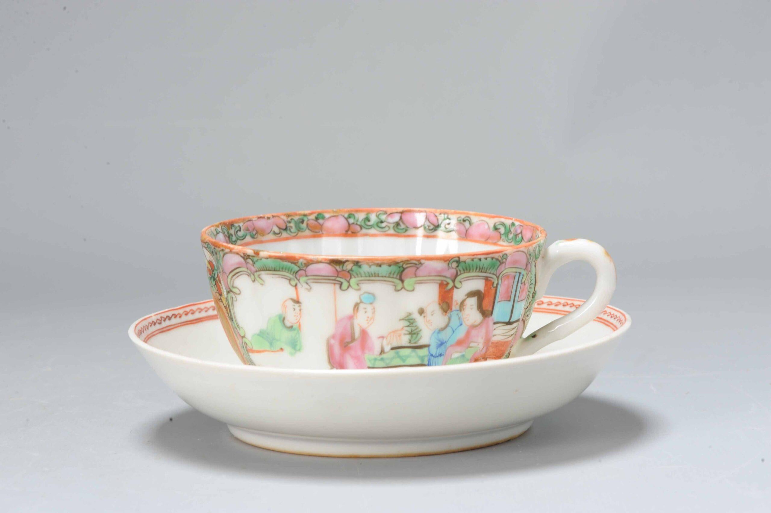 Qianlong Chinese Porcelain Tea Bowl Antique, China, 19th Century In Good Condition For Sale In Amsterdam, Noord Holland