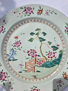 Qianlong Famille Rose Porcelain Charger or Plate Chinese Export 1750s