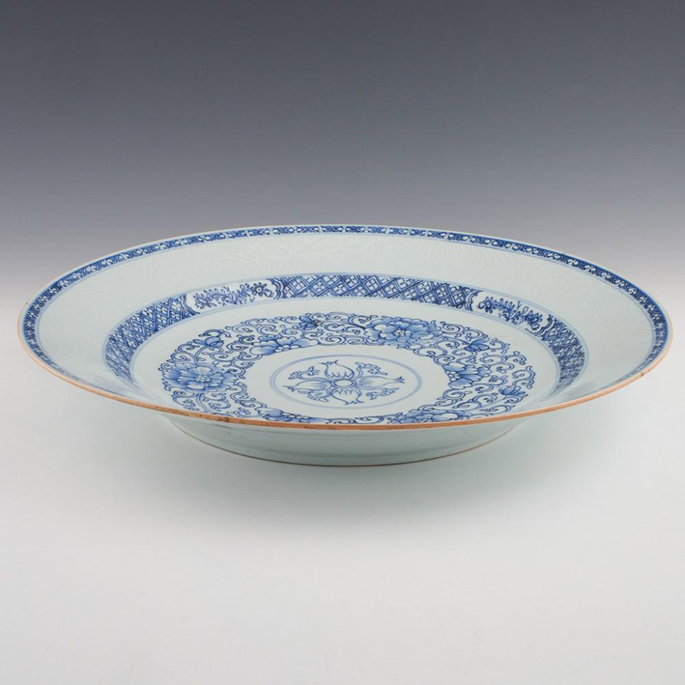 Qing Qianlong Period Blue and White Charger 1736-1795 For Sale