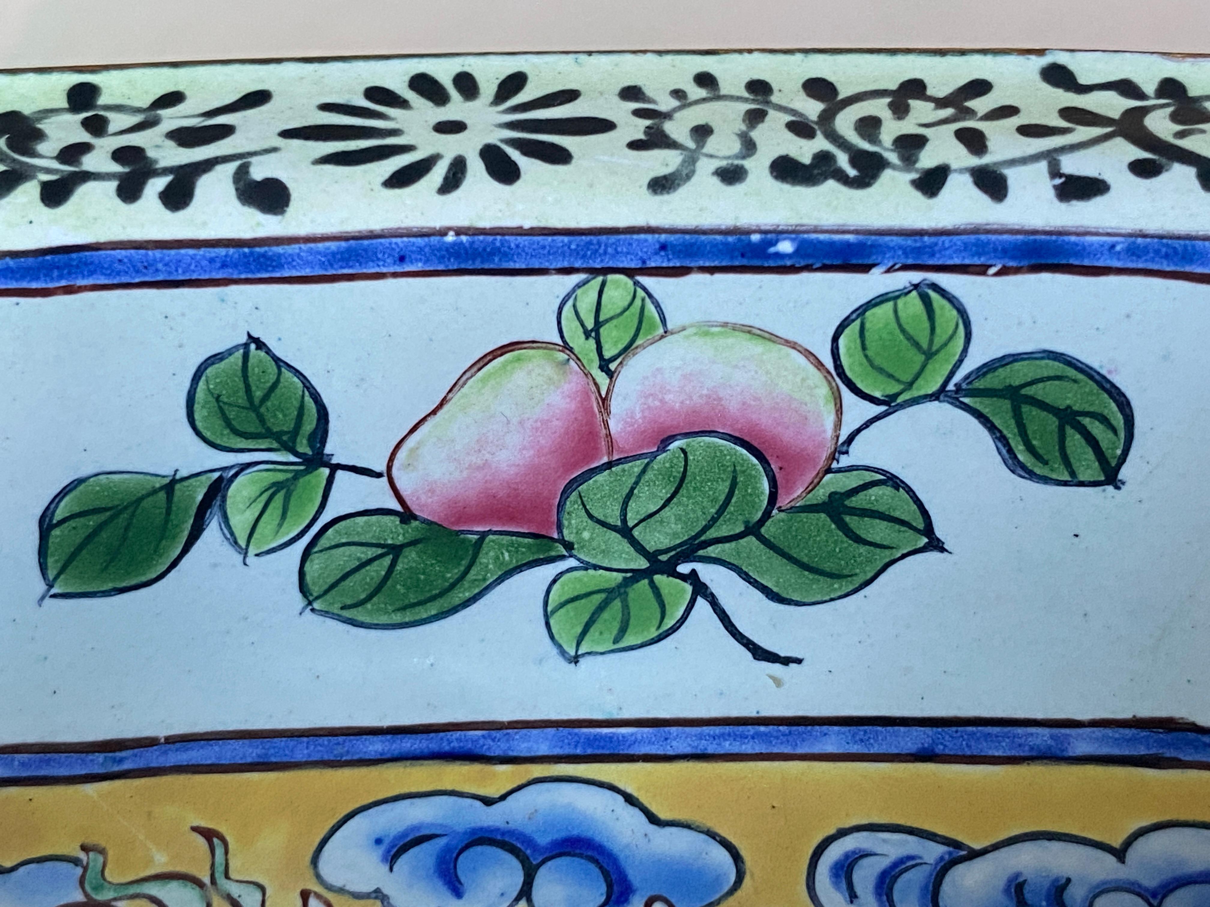 Qianlong period Canton Enamel Square Dish with Dragon, China Late 18th Century For Sale 6