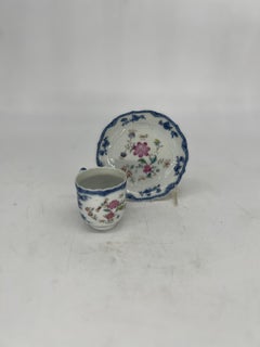 Qianlong Period Chinese Export Porcelain Tea Cup & Saucer - Lotus Underglaze