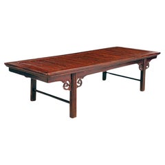 Qing Chinese Bamboo & Elm Coffee Table/ Daybed, circa 1850