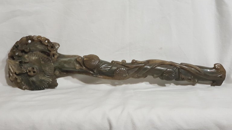 Qing Dynasty Chinese Green Jade Ruyi Scepter, 1900s For Sale at 1stDibs ...