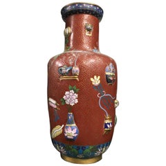 Feine emaillierte Vase, China Export, Qing Dinasty, Mitte des 20. Jahrhunderts