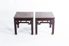 Qing Dynasty Square Side Table with Original Patina