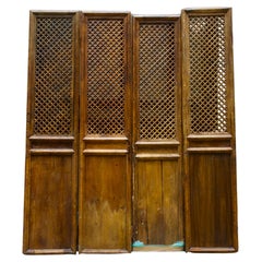 Qing Dynasty (1644 - 1912), Four Claustra Sliding Doors, China 19th/20th Century