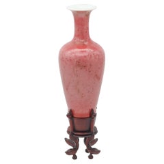 QING DYNASTY 18-19th Century Kangxi Antique Chinese Peach Bloom Porcelain Vase