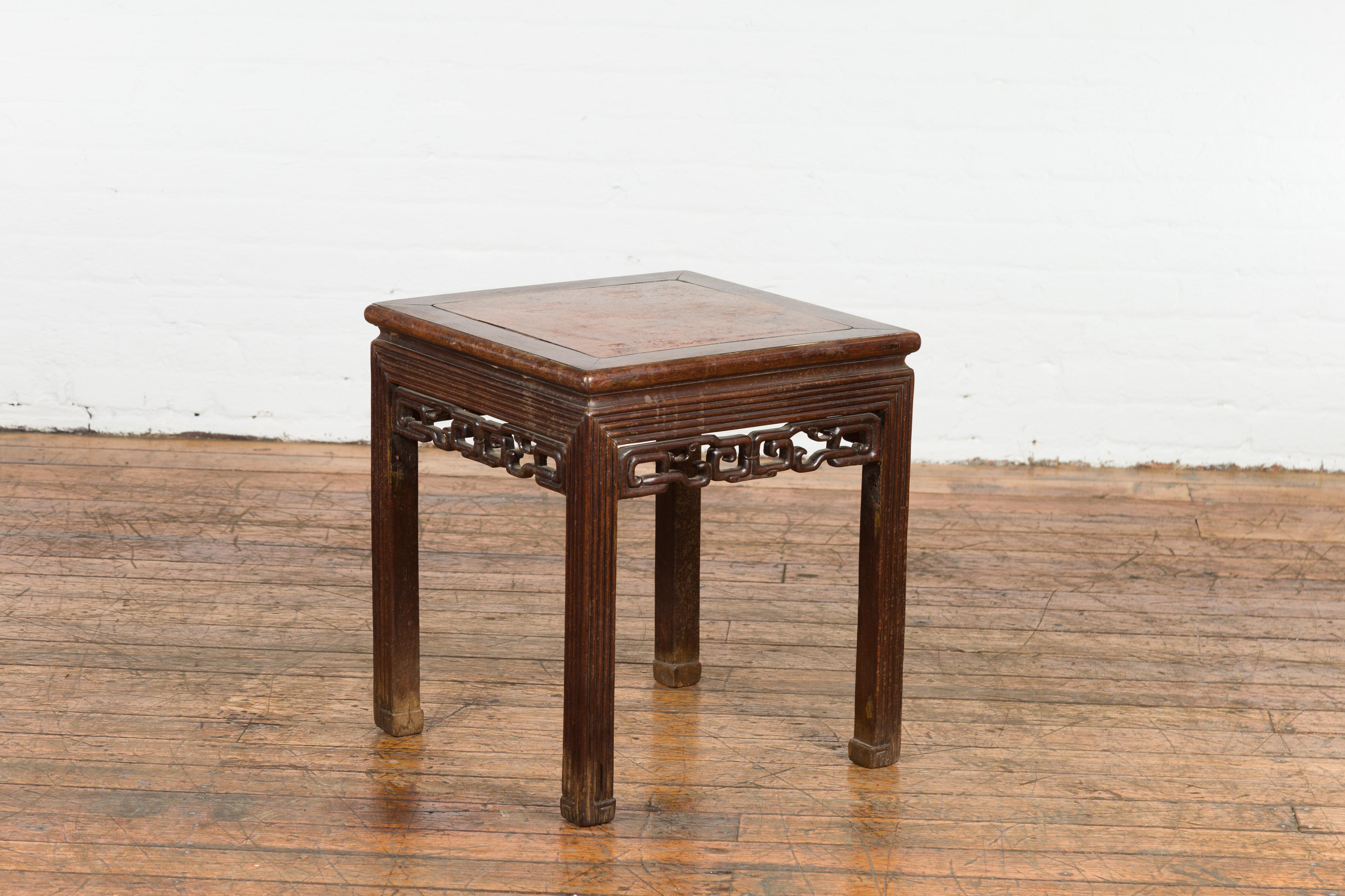 Square Chinese Antique Side Table For Sale 5