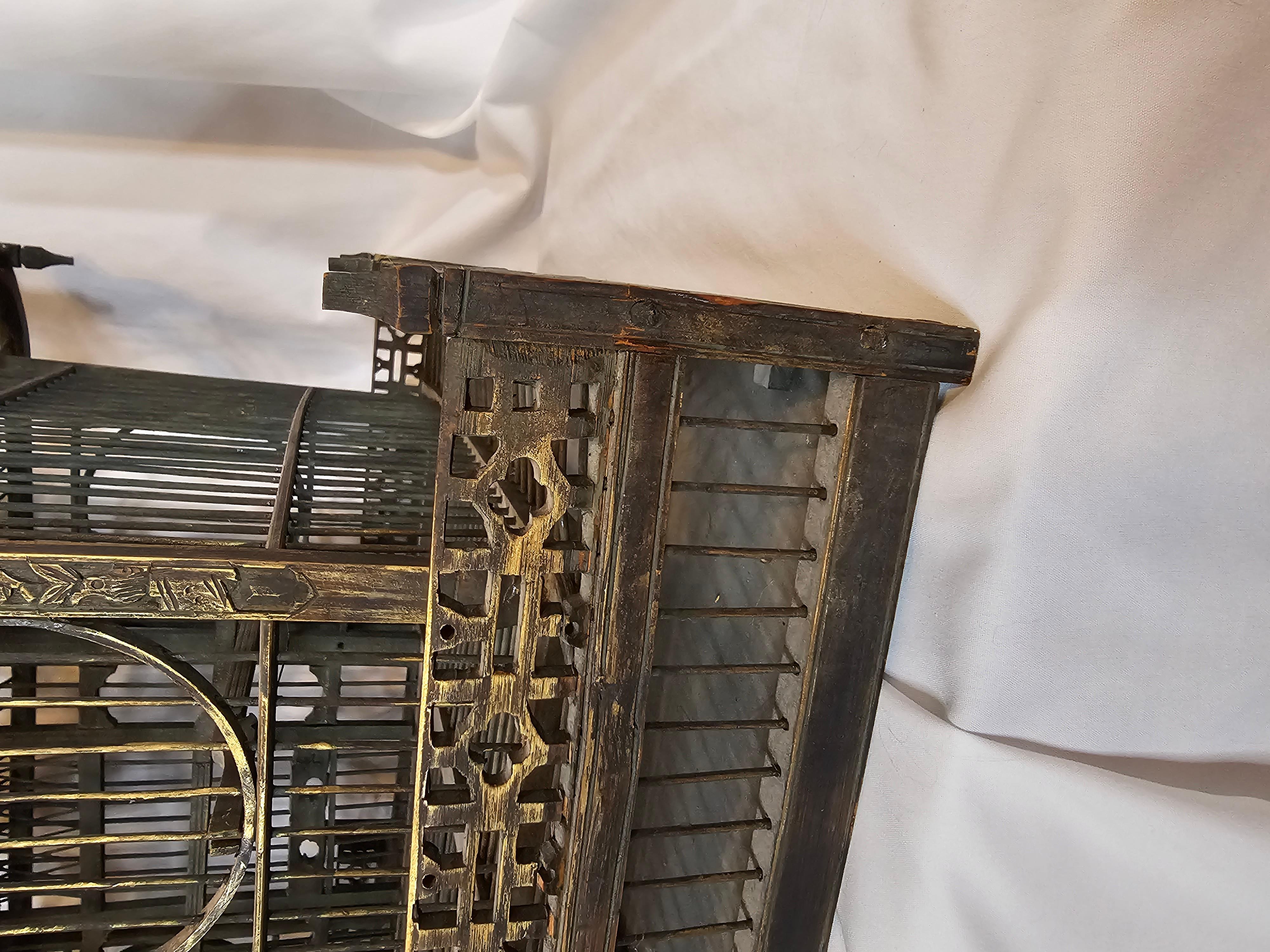 Qing dynasty 2 tier pagoda birdcage For Sale 9