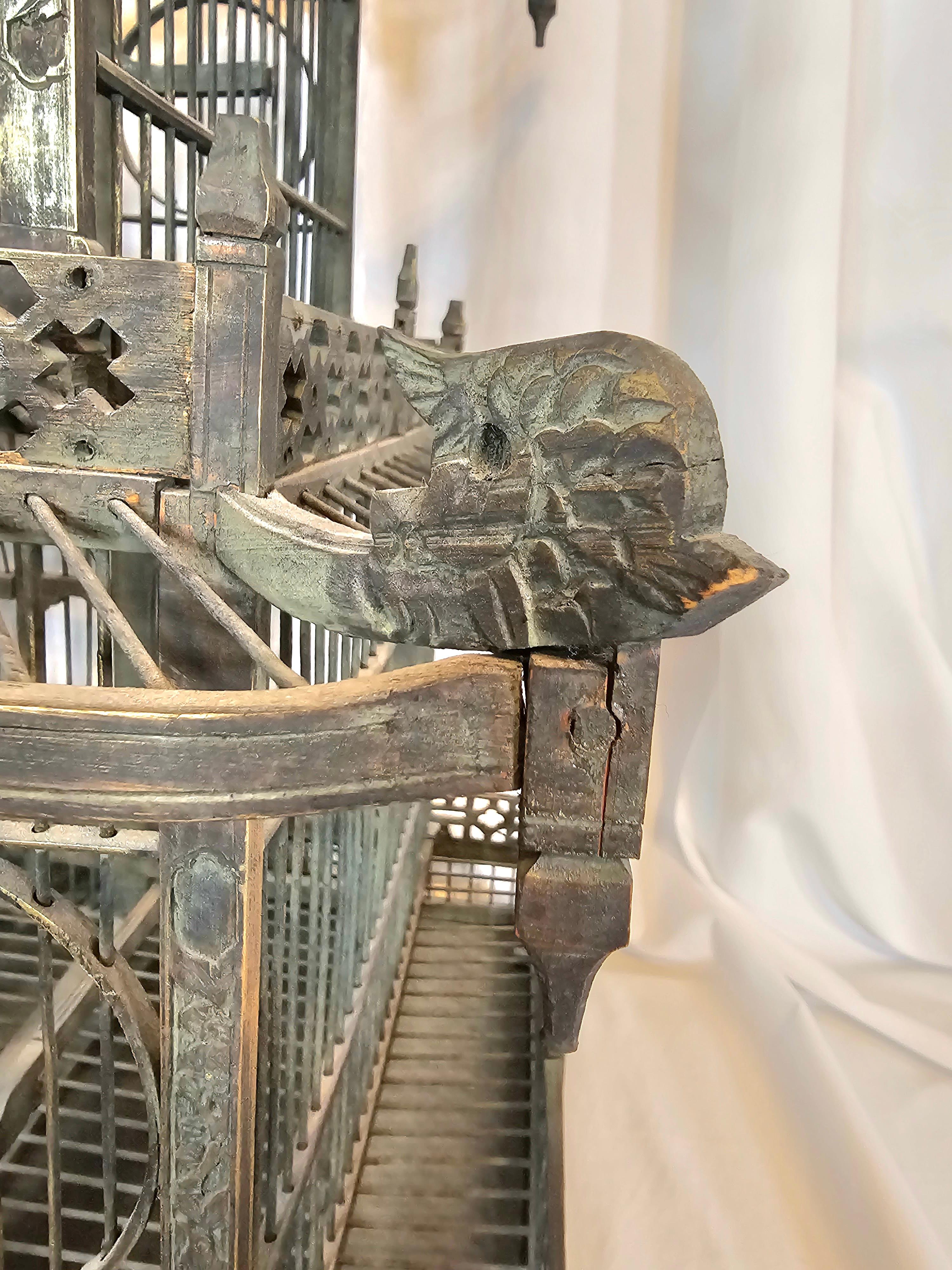 Qing dynasty 2 tier pagoda birdcage For Sale 10