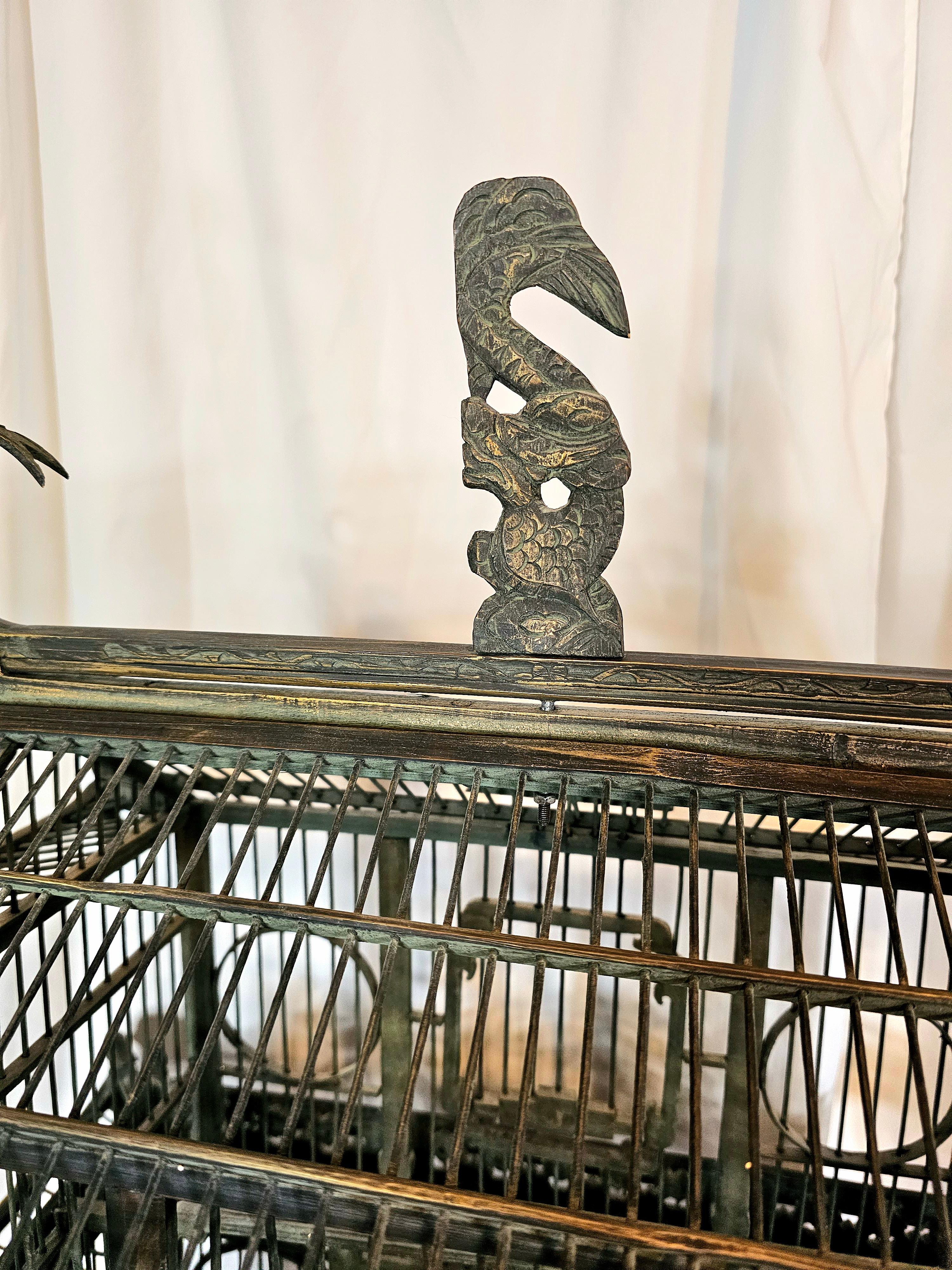 Qing dynasty 2 tier pagoda birdcage  For Sale 11