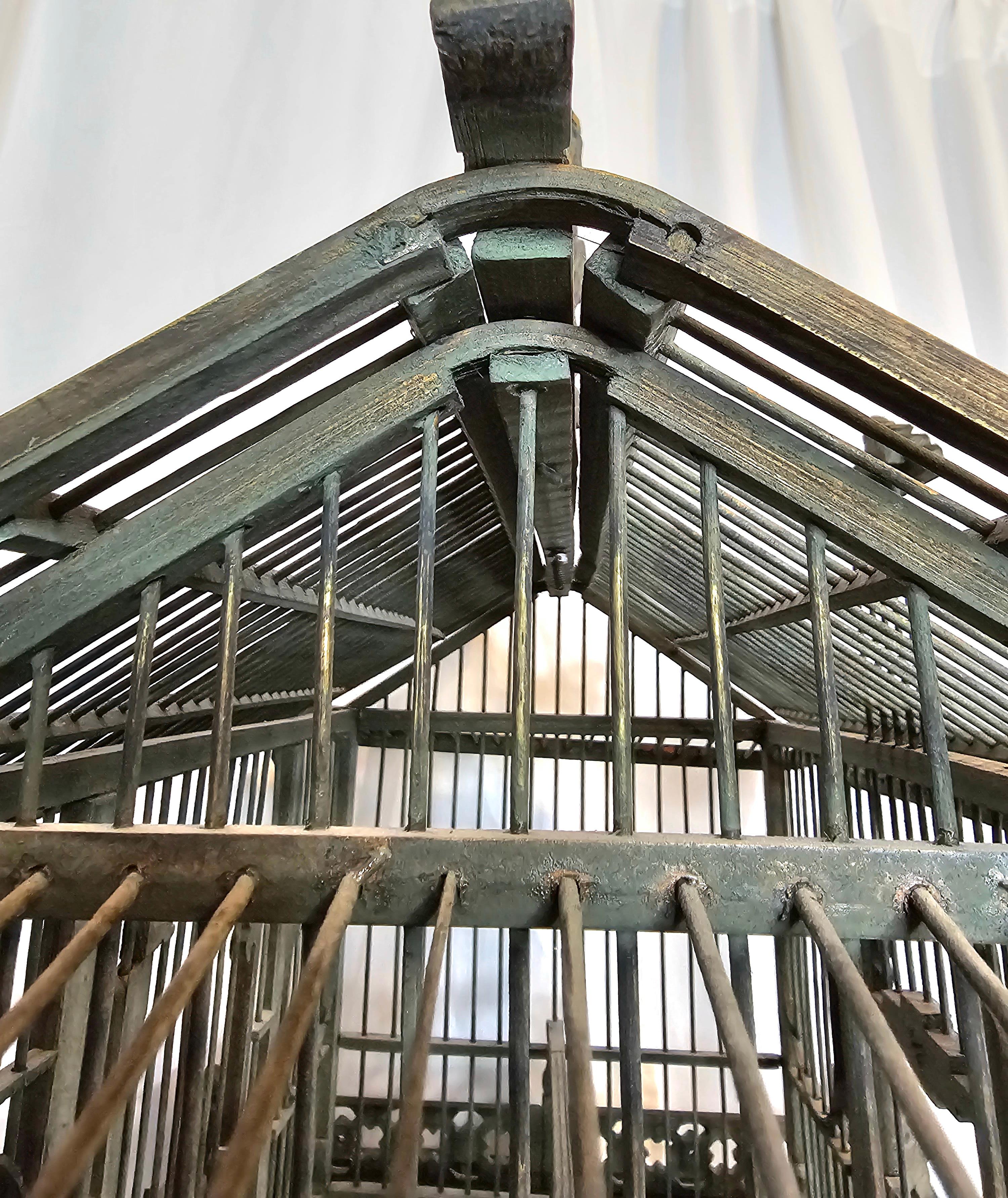 20th Century Qing dynasty 2 tier pagoda birdcage For Sale