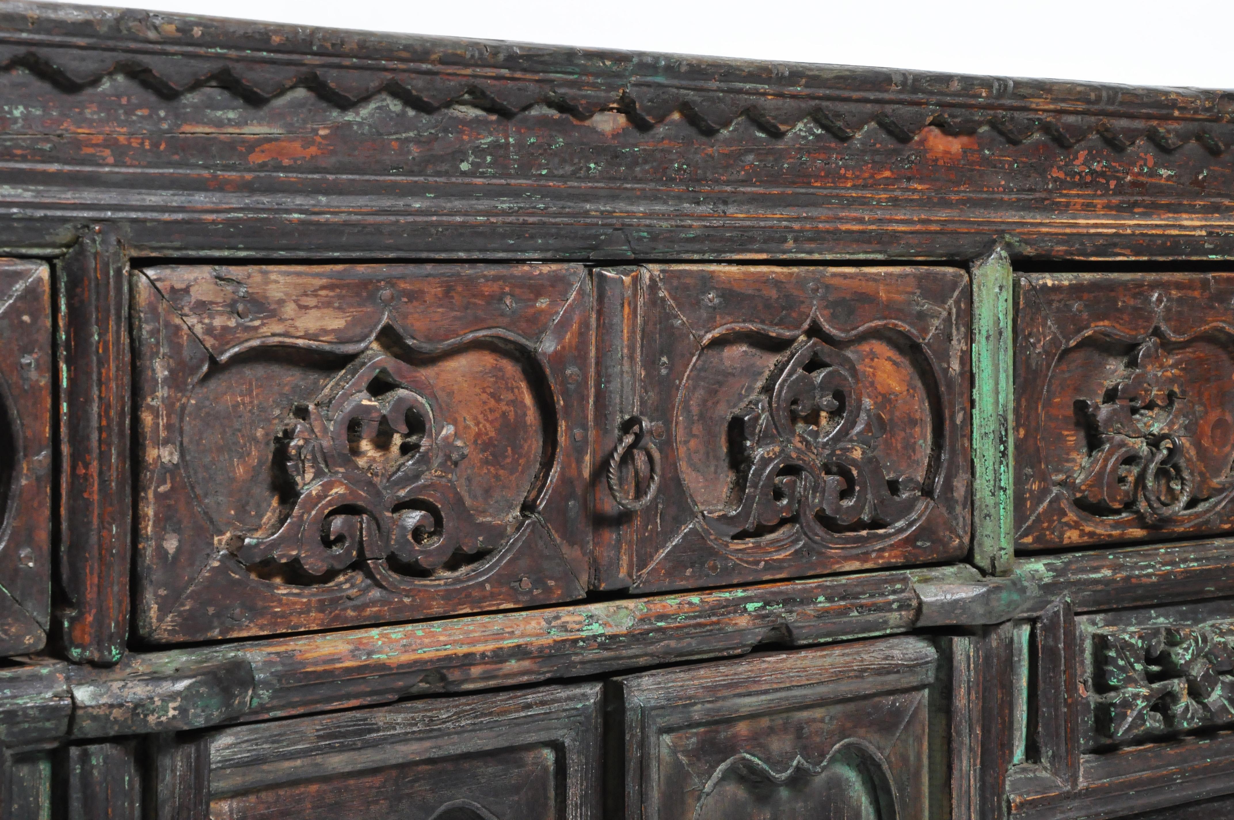 Qing Dynasty Altar Coffer with Four Drawers & Original Patina 13