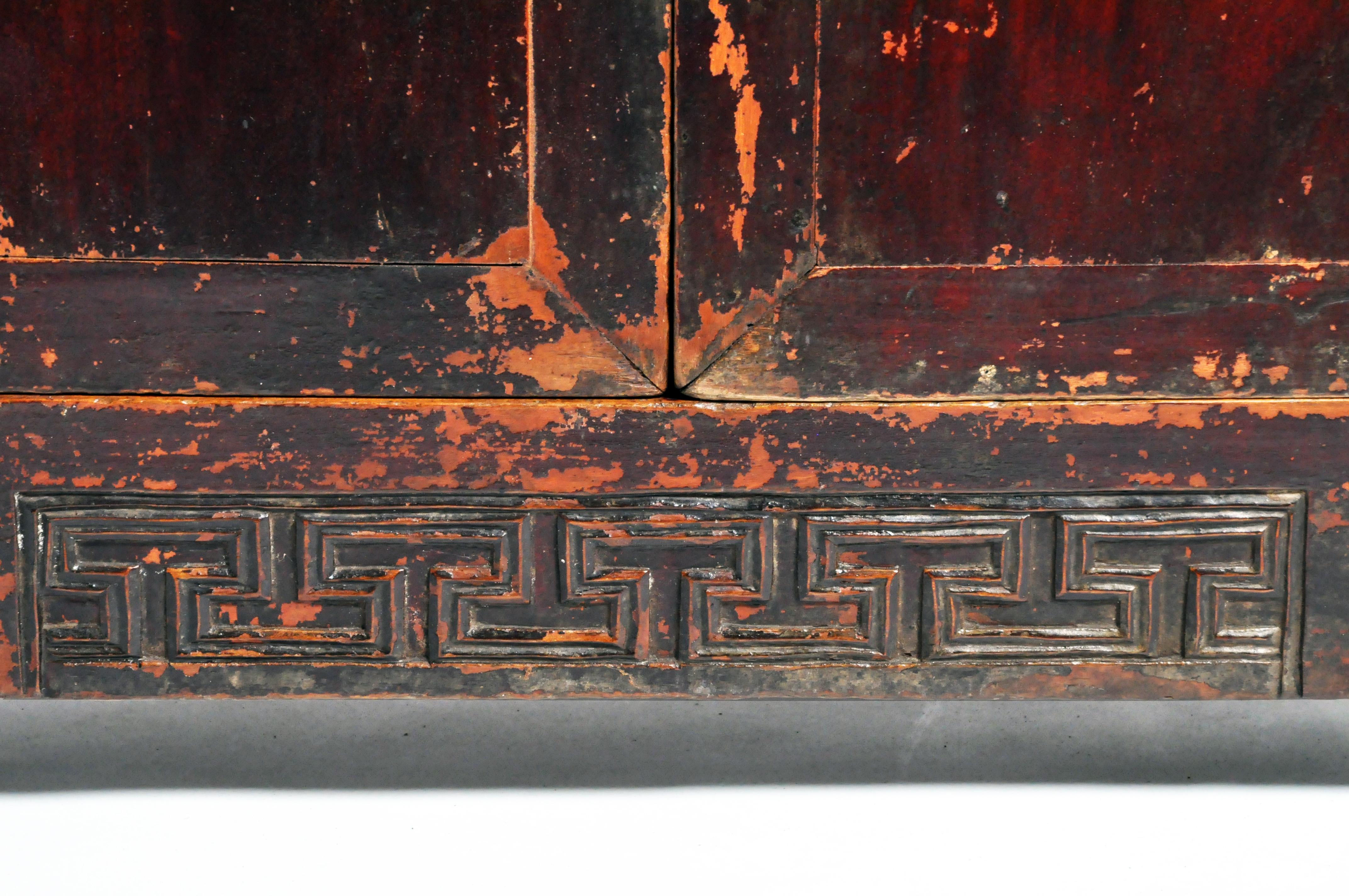 Qing-Dynasty Butterfly Cabinet with Original Lacquer and Patina 5