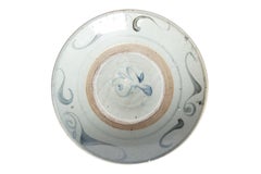 Qing Dynasty Chinese Blue & White Porcelain / Ceramic Plate, c. 1850