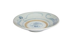 Qing Dynasty Chinese Blue & White Porcelain Plate with Wonderful Strokes, C.1850