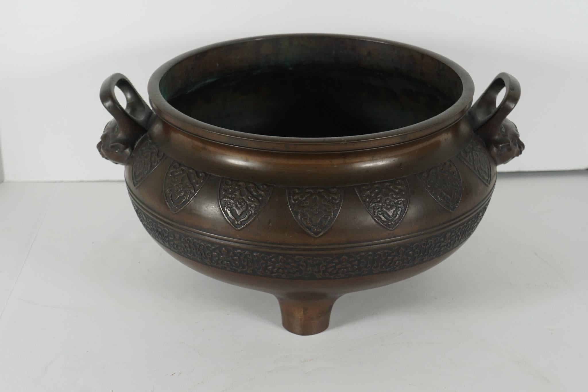 Late 19th Century Asian Bronze Large Censer 1