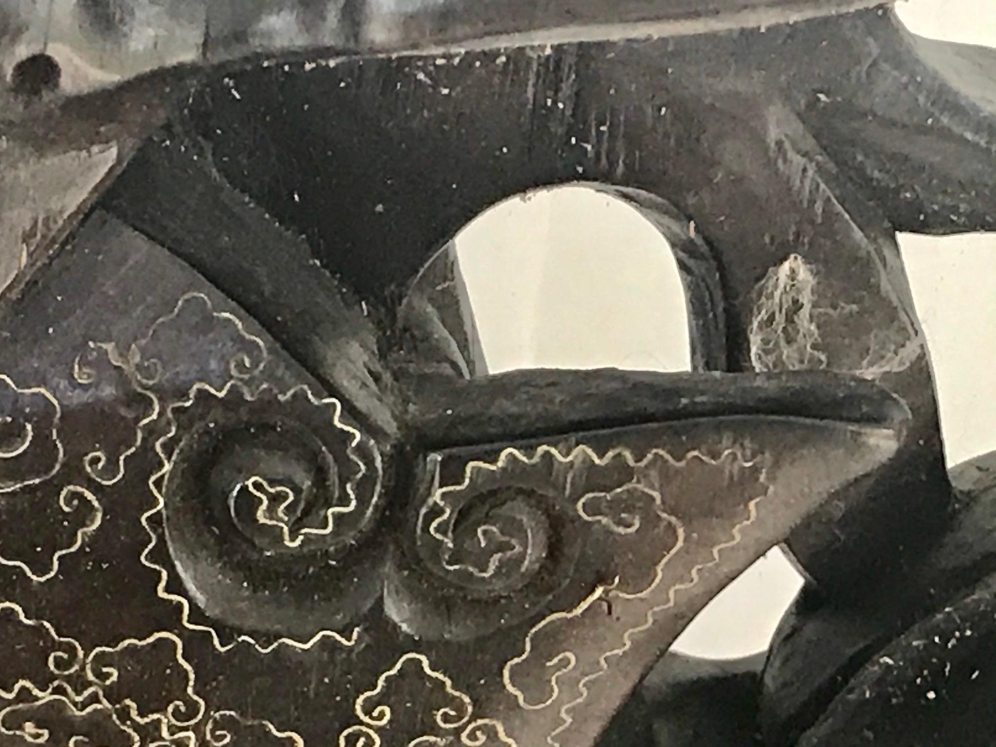 Santuario portátil budista chino tallado en madera de la dinastía Qing 5