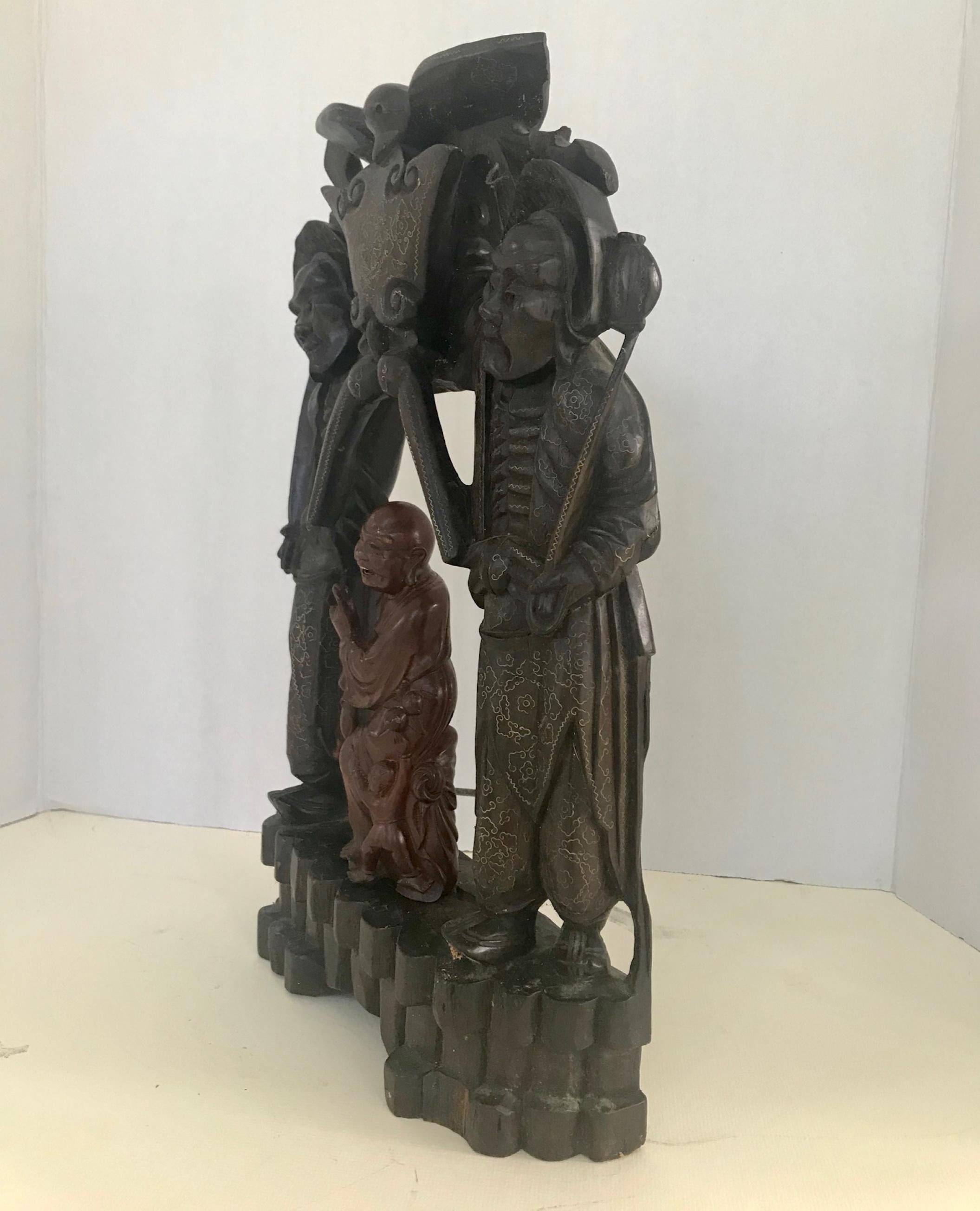 Qing Dynasty Chinese Buddhist Wood Carved Portable Shrine 1