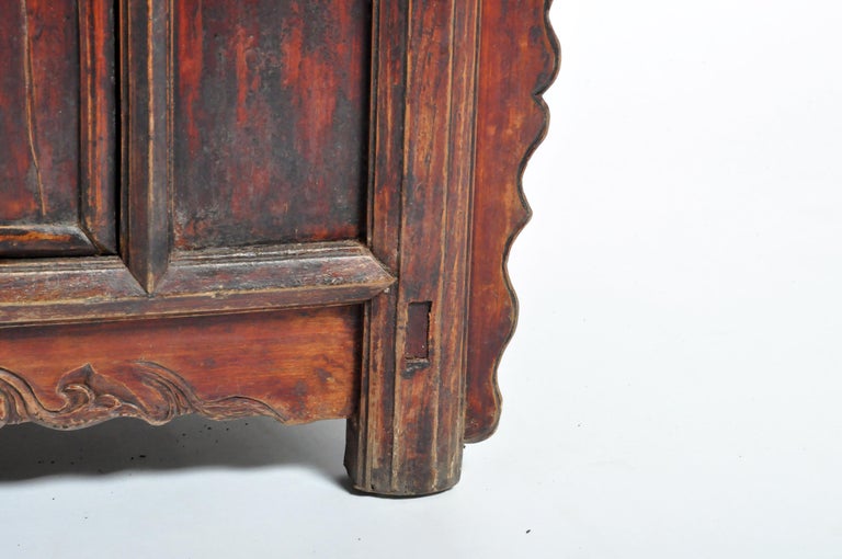 Qing Dynasty Chinese Butterfly Cabinet With Original Patina For