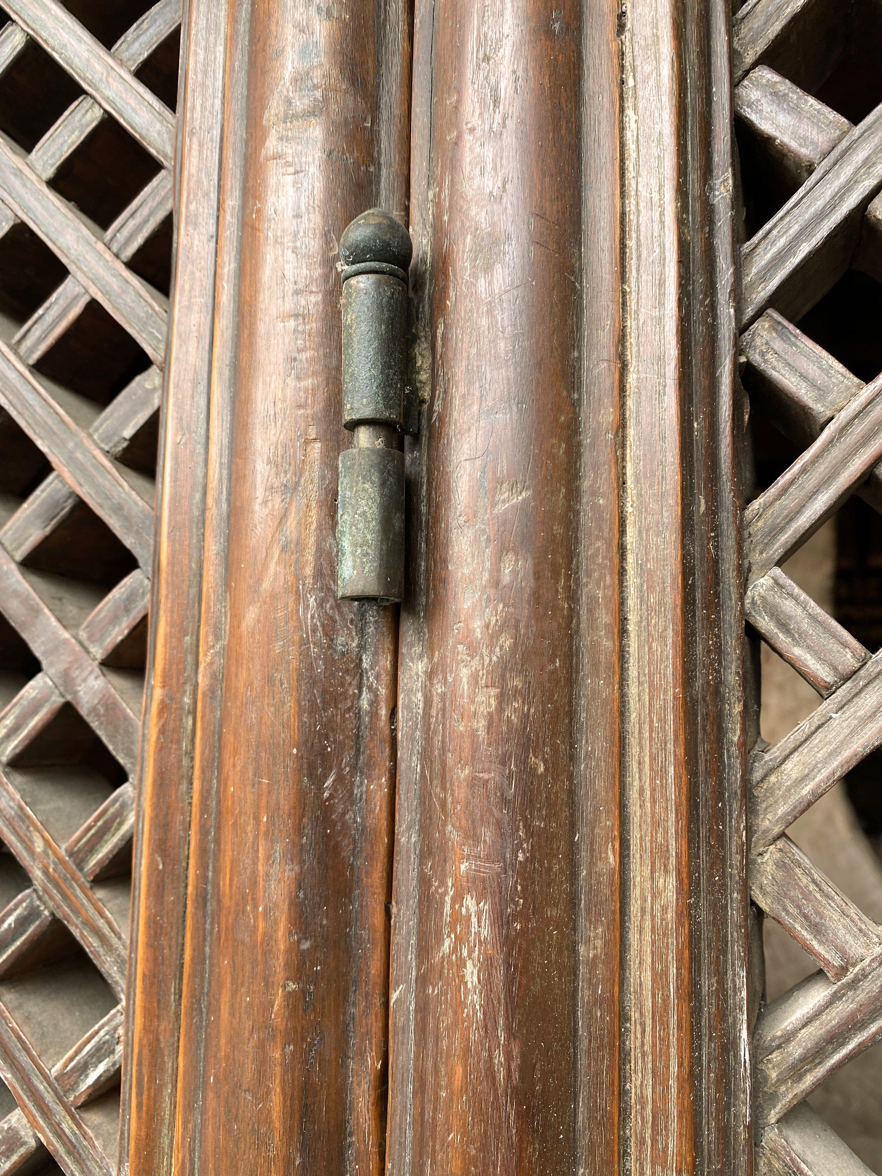 Qing Dynasty Chinese Four Panel Screen c. 1850 For Sale 3