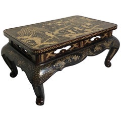 Qing Dynasty Chinese Lacquer and Mother-of-Pearl Small Table, 18th-19th Century