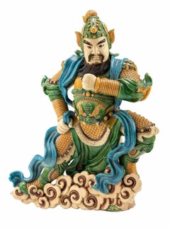 Qing Dynasty Chinese Sancai Temple Guardian Figure