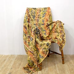 Rare Qing Dynasty Chinese Silk Panel, Flowers Birds, Decorative Art, Fabric