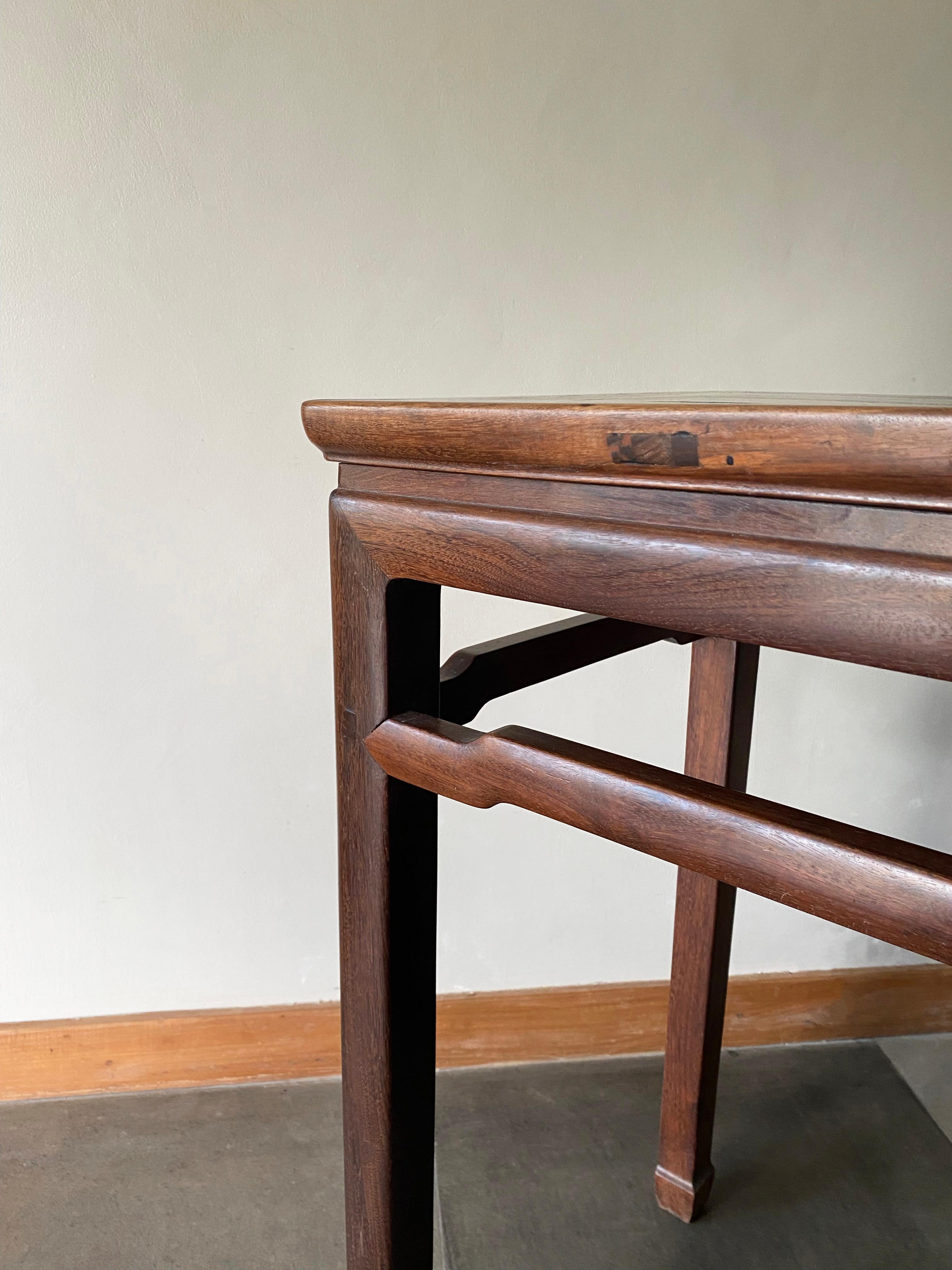 Hand-Crafted Qing Dynasty Console Table from Ironwood  For Sale