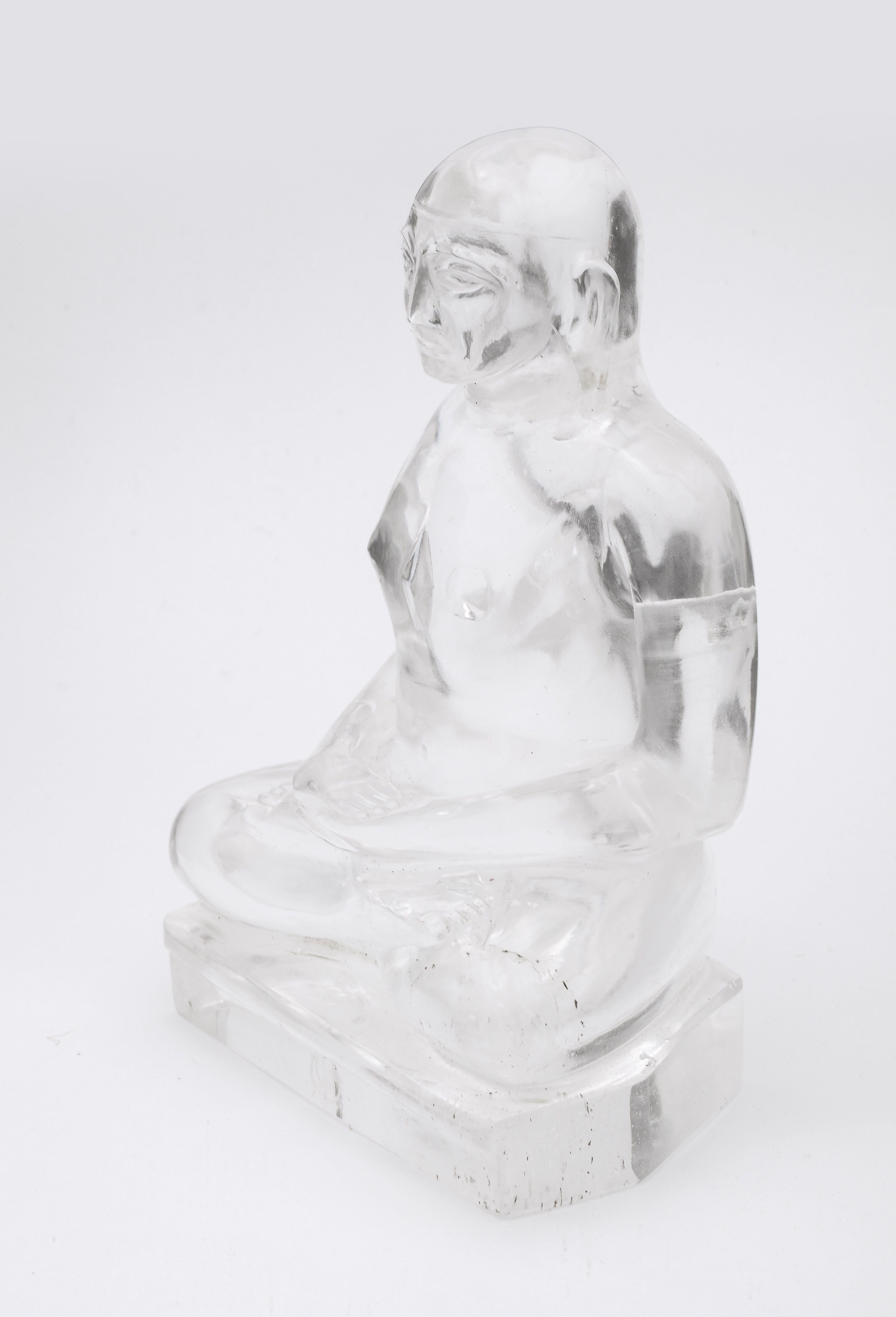 Chinese Qing Dynasty Crystal Seated Buddha For Sale