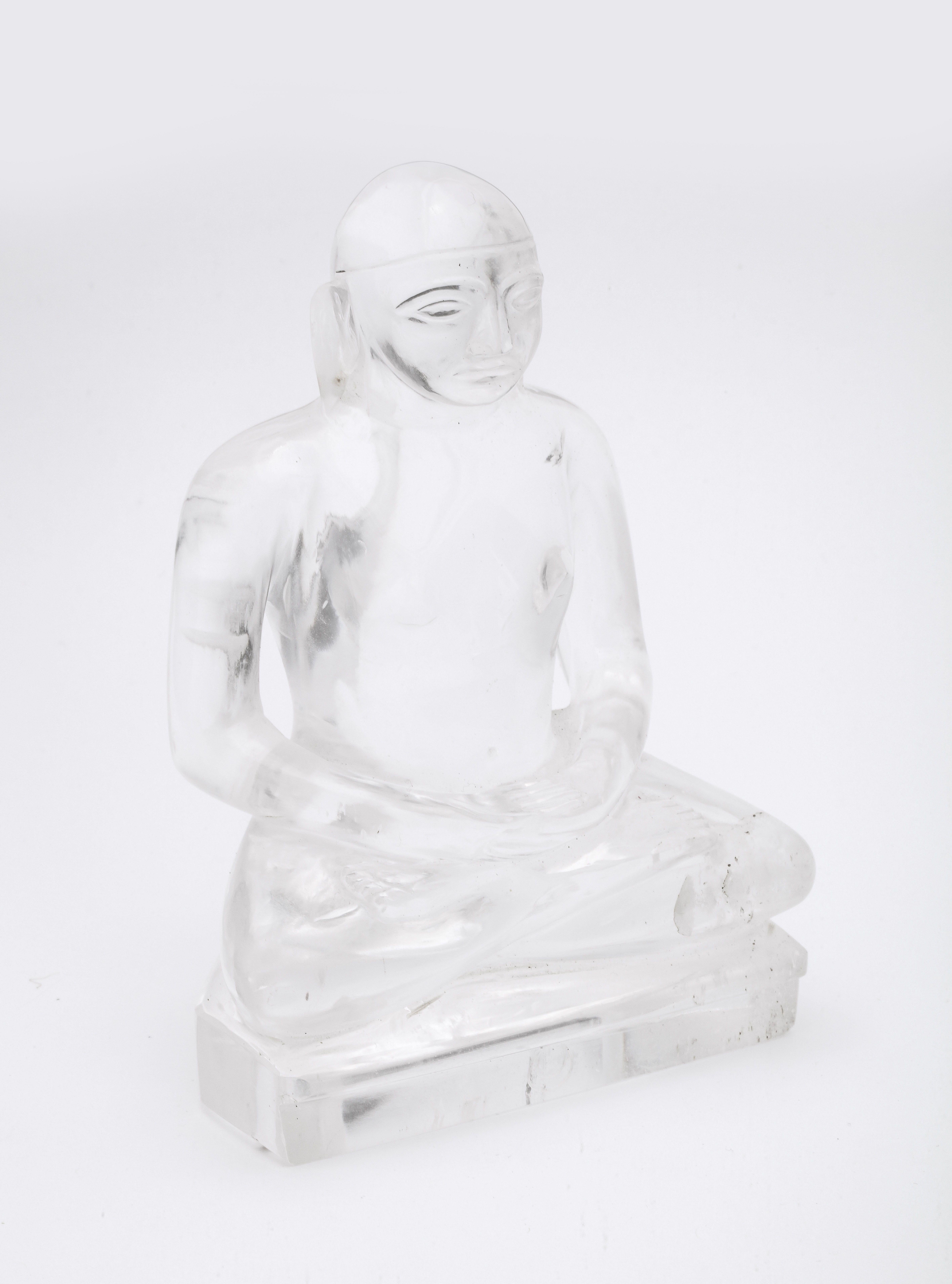 Buda sentado de cristal de la dinastía Qing en venta 1