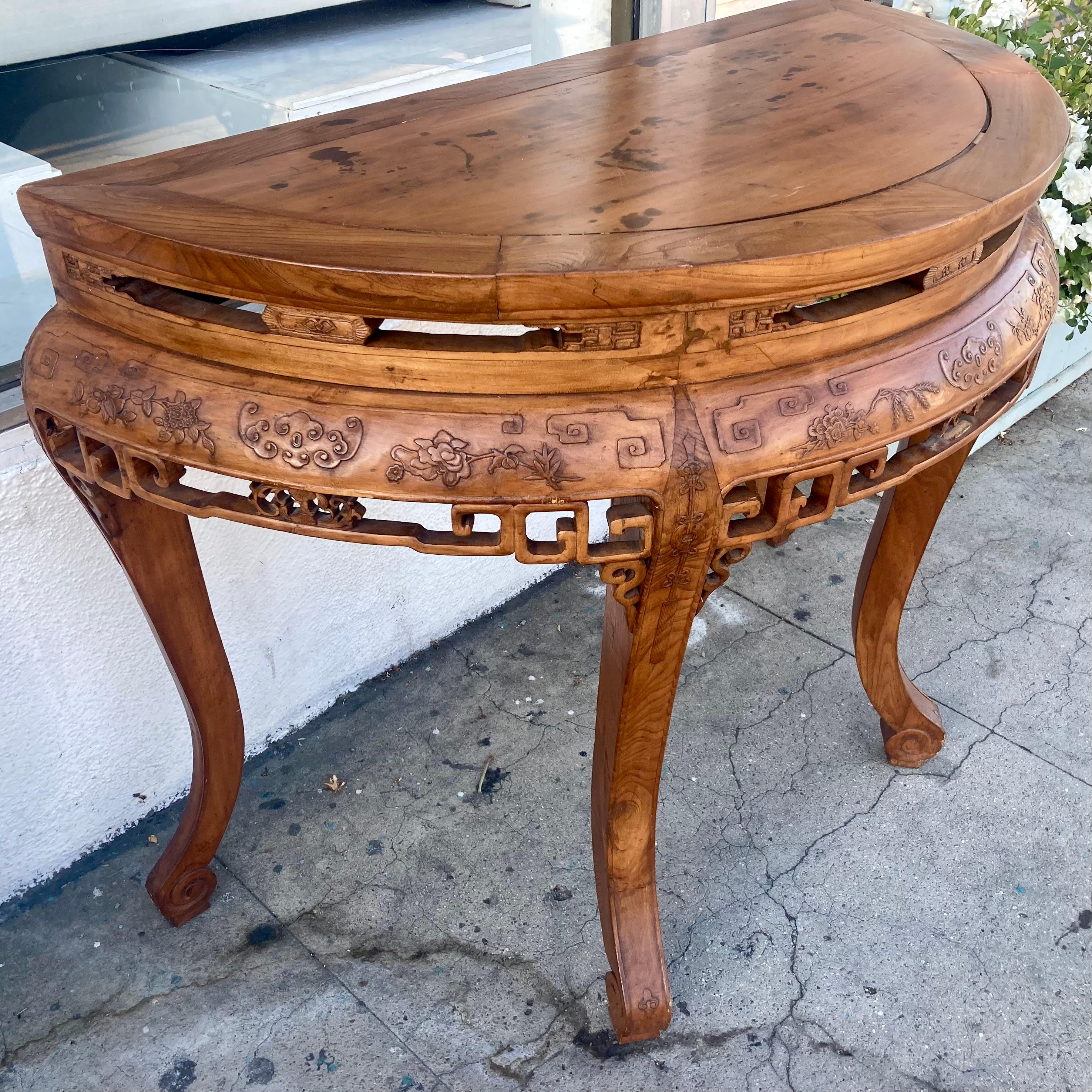 Console Demi Lune de la dynastie Qing #1 Bon état - En vente à Los Angeles, CA