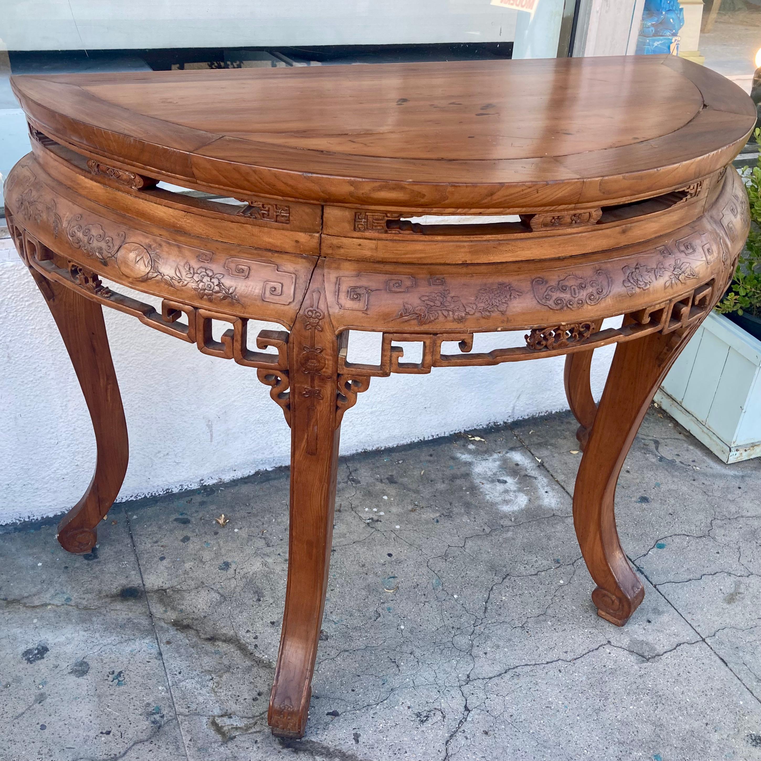 Console Demi Lune della dinastia Qing #2 In condizioni buone in vendita a Los Angeles, CA